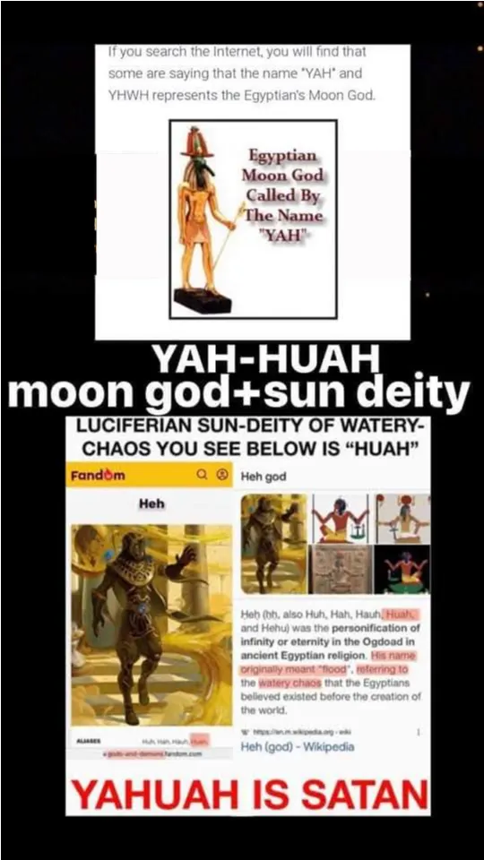 Yahuah waterery sun god of chaos
